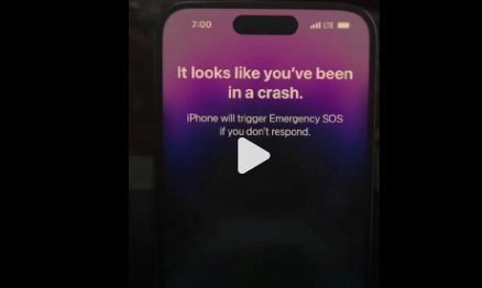 iPhone在多人死亡车祸中自动发出求救信号
