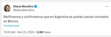阿根廷：确认比特币合法化